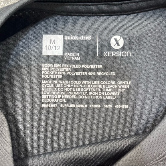 Xersion Quick-Dri Charcoal Long Sleeve Shirt with Cell Phone Pocket - Picture 5 of 8